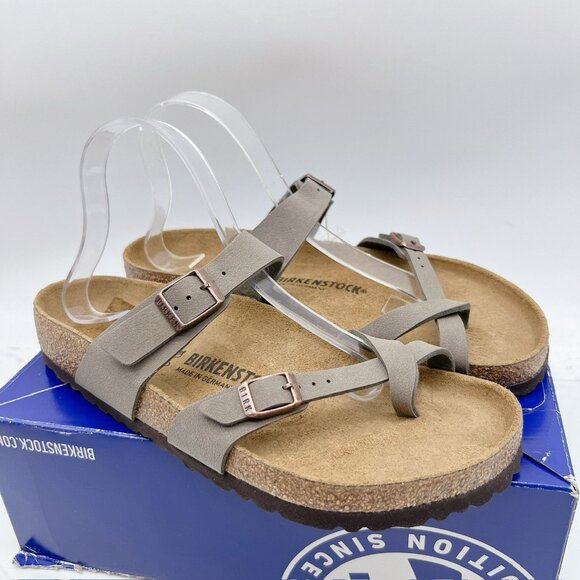 Birkenstock Mayari Birko-Flor Sandals Stone Birkibuc Mens EU 42 US 9- 9.5 R